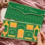 Maharani Panel Royal Green Personalized Shagun Envelope