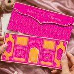 Maharani Panel Royal Pink Personalized Shagun Envelope