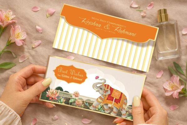 Home 24 Mangalam Gajraj Classic Personalized Shagun Envelope