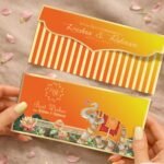 Mangalam Gajraj Royal Orange Personalized Shagun Envelope