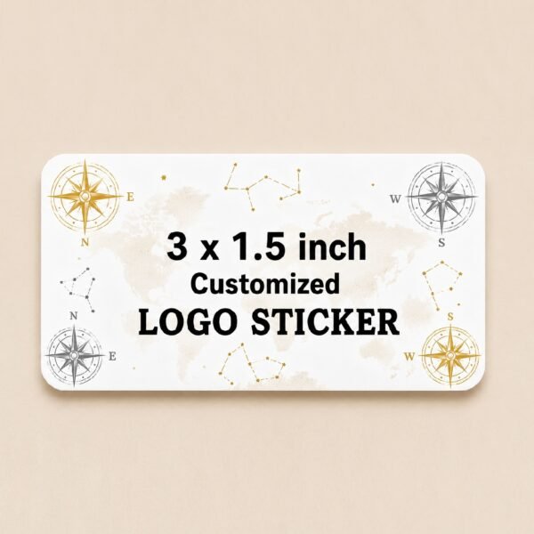 3 x 1.5 inch Customized Stickers