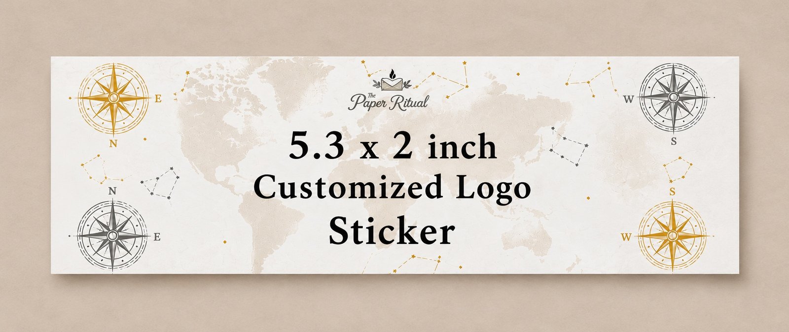 5.3 x 2 inch Customized Stickers