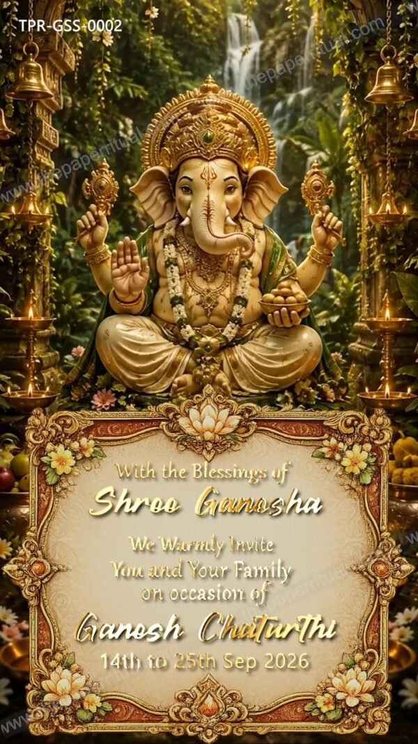 Ganesh Chaturthi Digital Invitation | TPR-GSS-0002