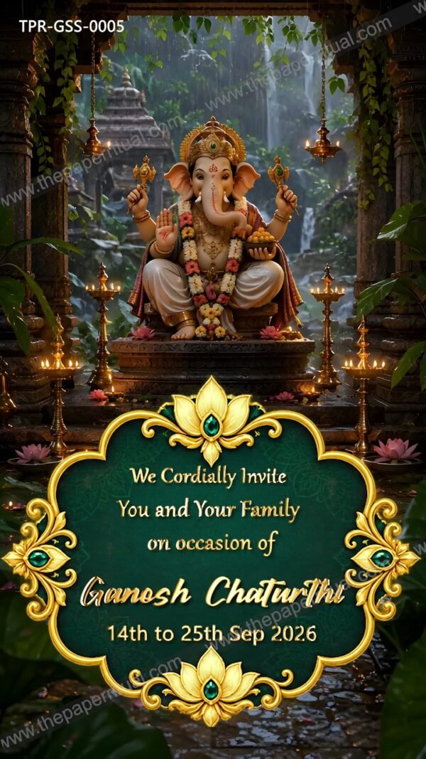 Ganesh Chaturthi Digital Invitation | TPR-GSS-0005