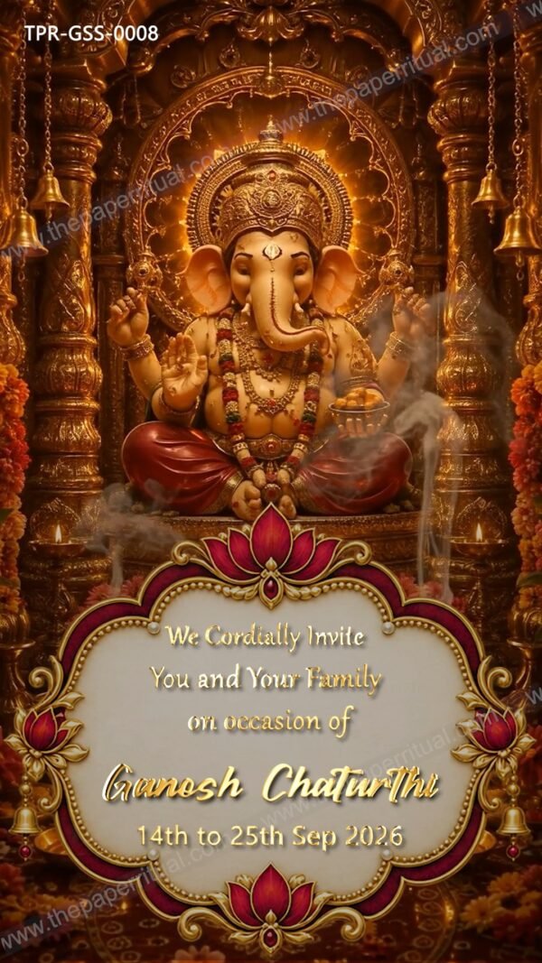 Ganesh Chaturthi Digital Invitation | TPR-GSS-0008