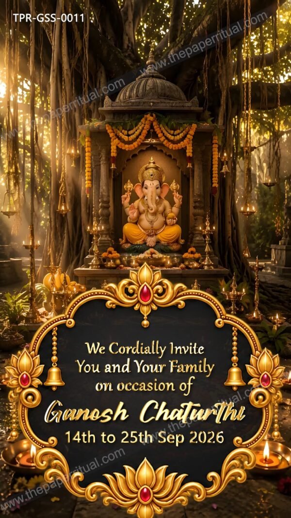 Ganesh Chaturthi Digital Invitation | TPR-GSS-0011